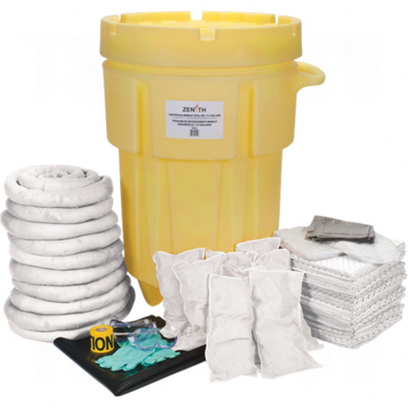 95-Gallon Shop Mobile Spill Kits - Oil Only Salvage Drum Overpack 95 US gal. Mobile     