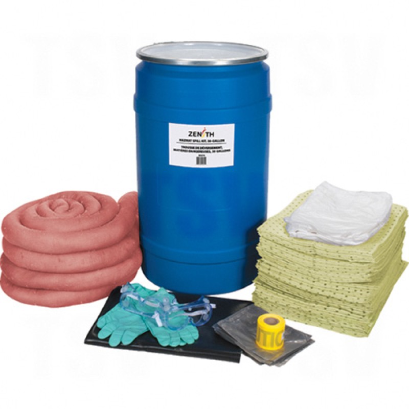 30-Gallon Spill Kits - Hazmat Drum 30 US gal. Stationary     