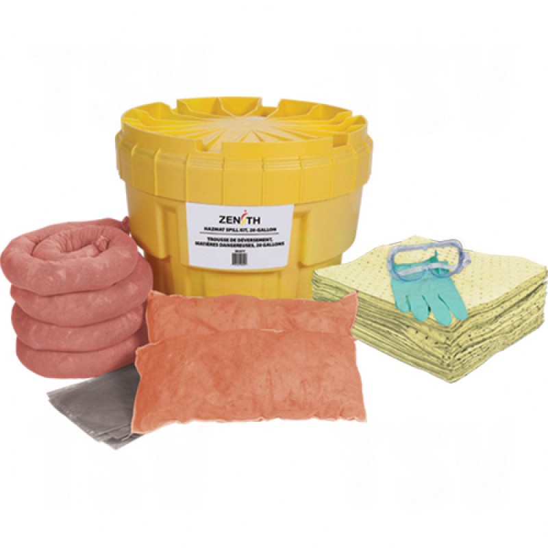 20-Gallon Spill Kits - Hazmat Salvage Drum Overpack 20 US gal. Stationary     