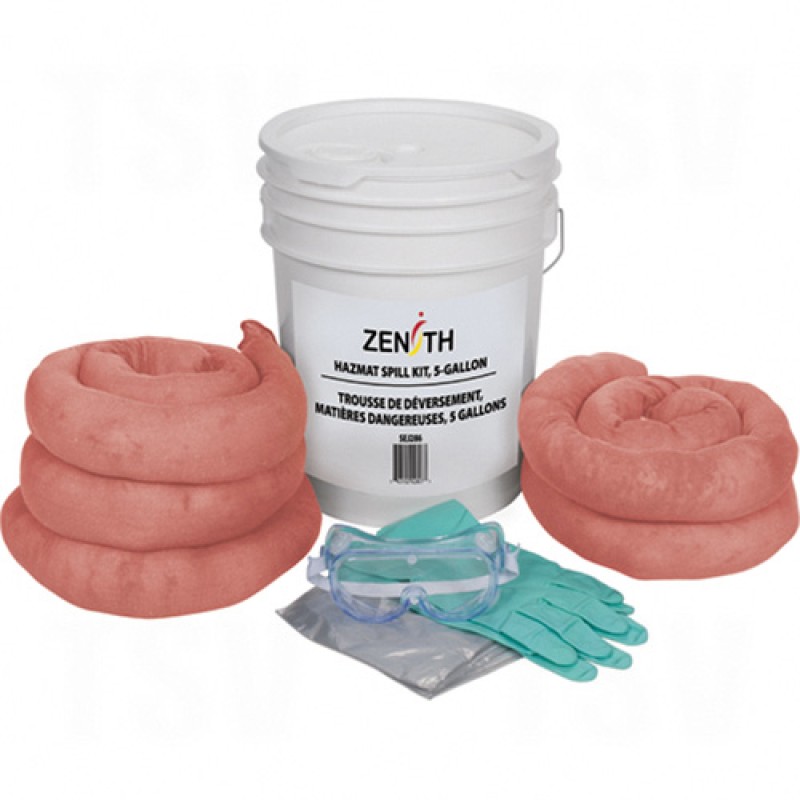 5-Gallon Spill Kits - Hazmat Pail 5 US gal. Portable     