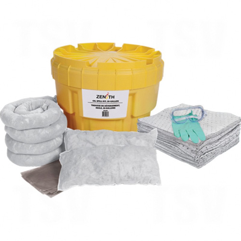 20-Gallon Spill Kits - Oil Only Salvage Drum Overpack 20 US gal. Stationary     