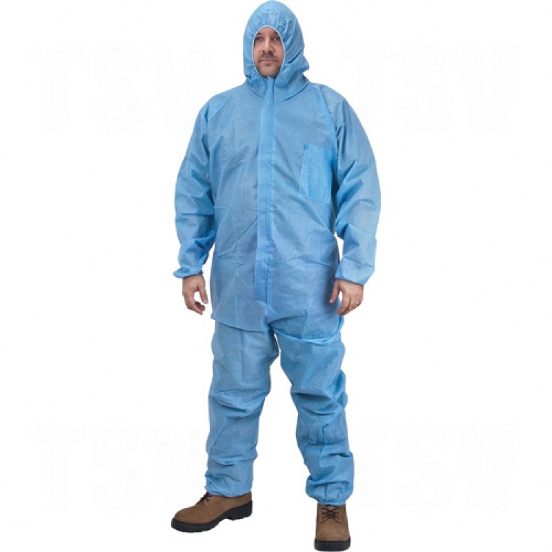 Premium Polypropylene Coveralls Polypropylene X-Large Blue      