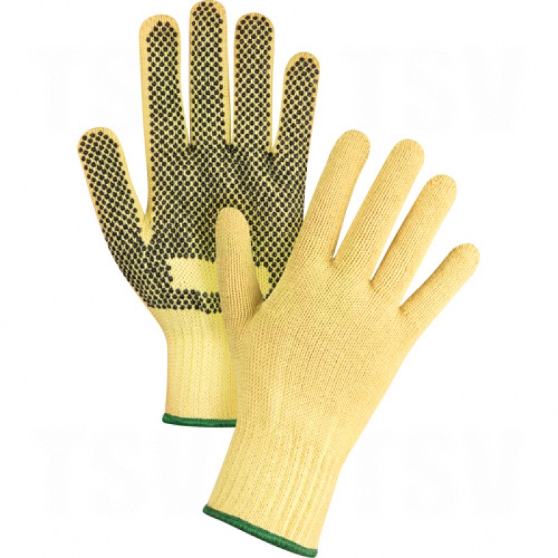 Kevlar String Knit Gloves With PVC Dots Small (7) 7 Kevlar EN 388 Level 3 PVC    