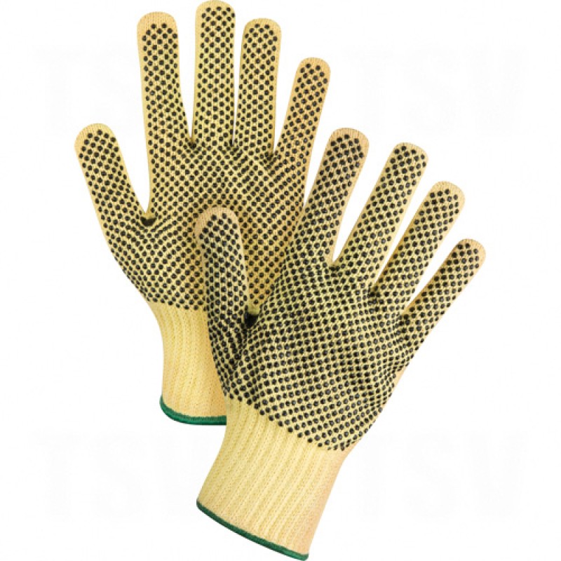 Kevlar String Knit Gloves With PVC Dots Small (7) 7 Kevlar EN 388 Level 3 PVC    
