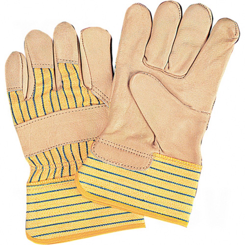 Standard Quality Lined Grain Cowhide Fitters Gloves Ladies Cotton Grain Cowhide Safety Rubberized    