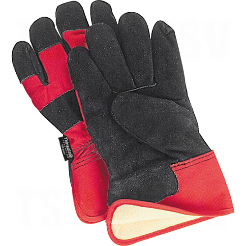 Split Cowhide Fitters Thinsulate Lined Gloves Large Thinsulate Split Cowhide Safety Rubberized    