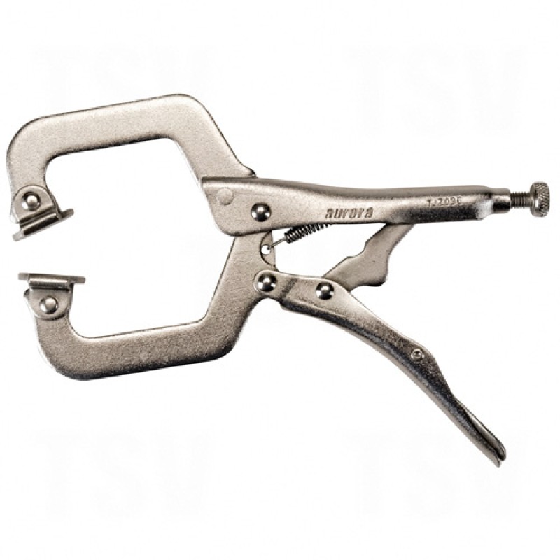 Locking Pliers - C-clamps With Swivel Pads O. A. Length 6