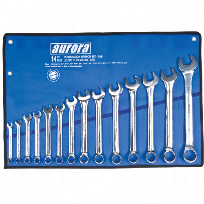 Combination Wrench Set Number of Pieces 14 Size Standard Imperial