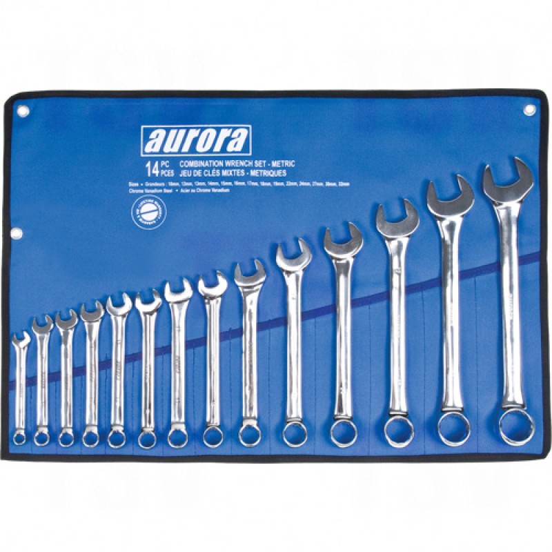 Combination Wrench Set Number of Pieces 14 Size Standard Metric