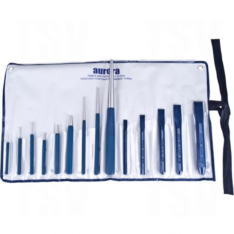 Punch and Chisel Set, 14 Pieces Number of Pieces 14