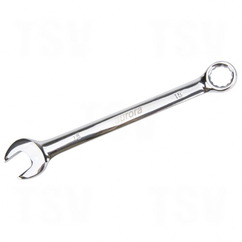 Combination Wrench Number of points 12 Length 191 mm Size 15 mm Chrome  Plain