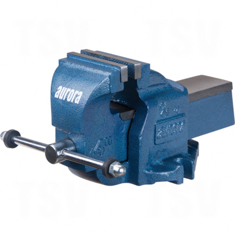 Heavy-Duty Bench Vise 4" Wide 2-7/10" Deep Fixed Mount
