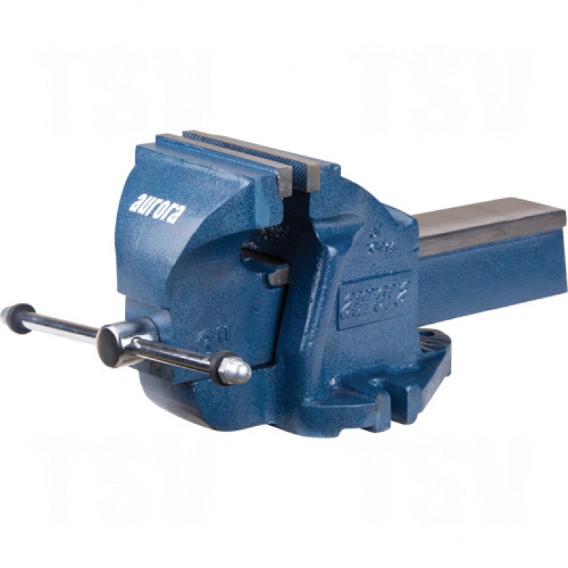 Heavy-Duty Bench Vise 6" Wide 3-1/2" Deep Fixed Mount