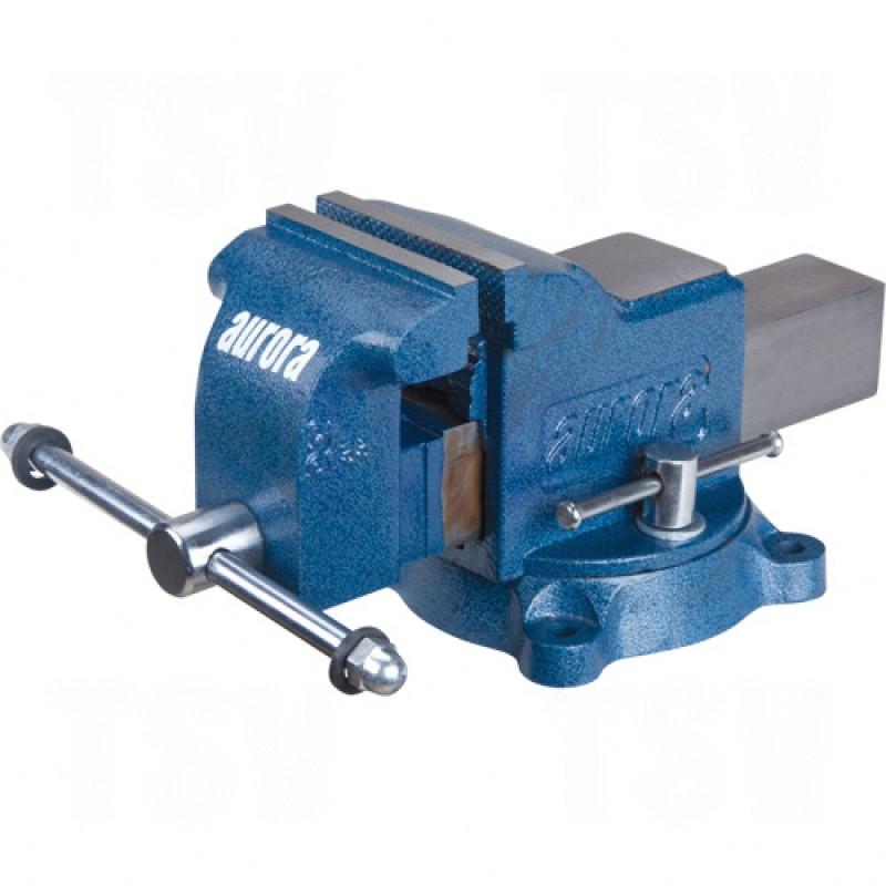 Heavy-Duty Bench Vise 4" Wide 2-1/2" Deep Swivel Mount