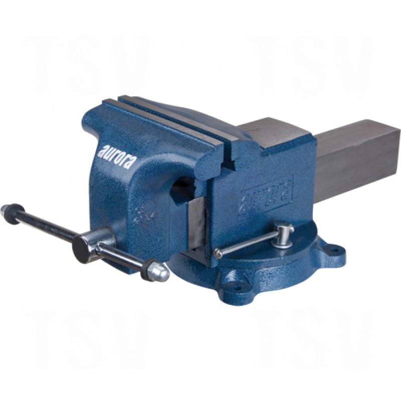 Heavy-Duty Bench Vise 8" Wide 3-4/5" Deep Swivel Mount