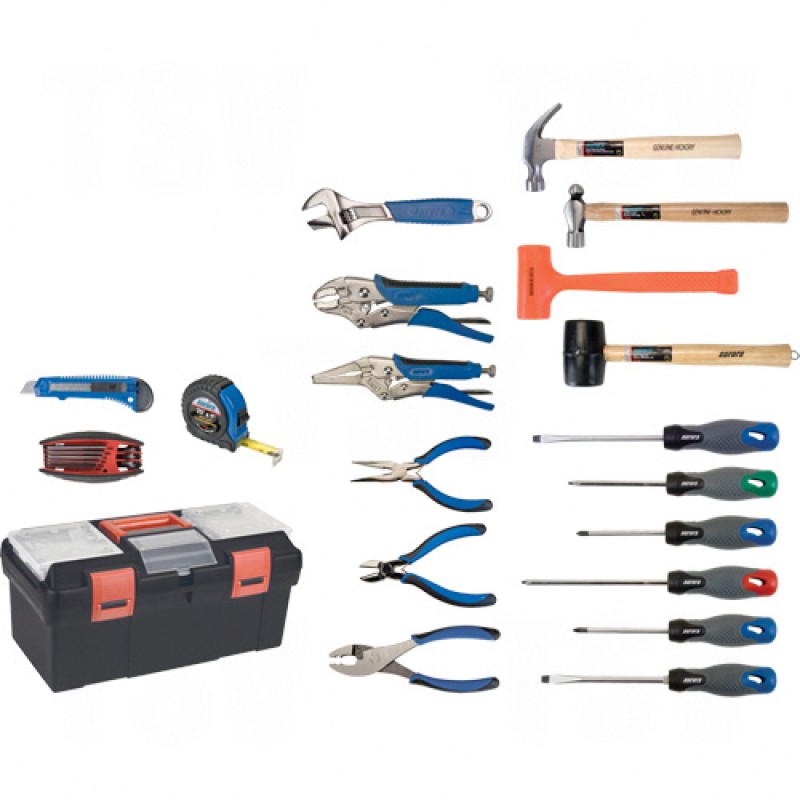 28-Piece Essential Tool Set with Steel Chest and Cart Number of Pieces 28