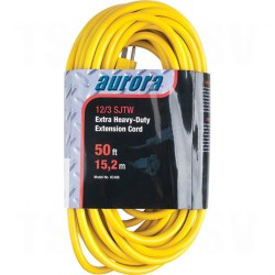 Outdoor Vinyl Extension Cords 50' Long 43072 (AWG) 15 Amps Yellow 300V 1875W