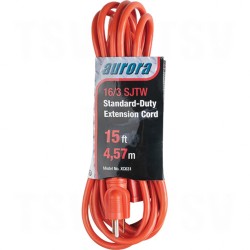 Indoor/Outdoor Extension Cords 15' Long 16 (AWG) 13 Amps Orange 125V 1625W