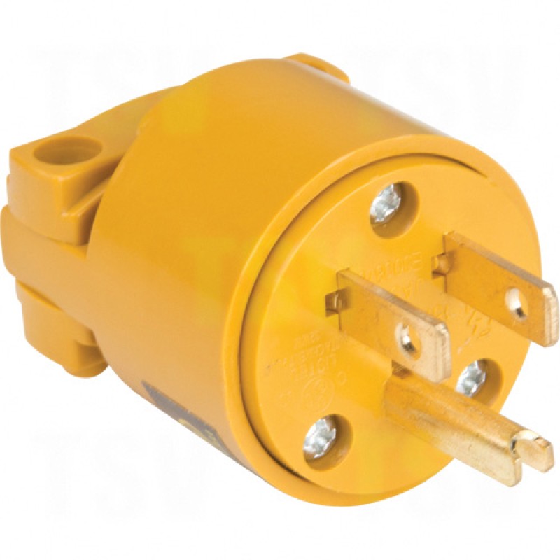 PVC Grounding Plug Nema Configuration 5-15P Body Material Plastic