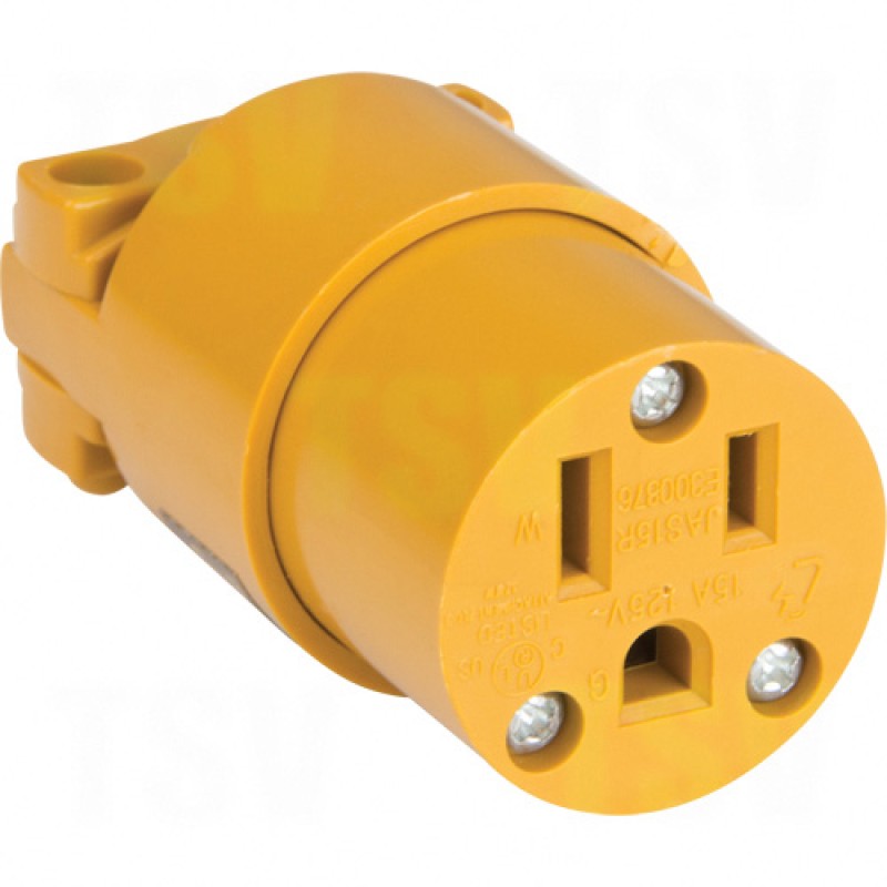 PVC Grounding Connector Nema Configuration 5-15R Body Material Plastic