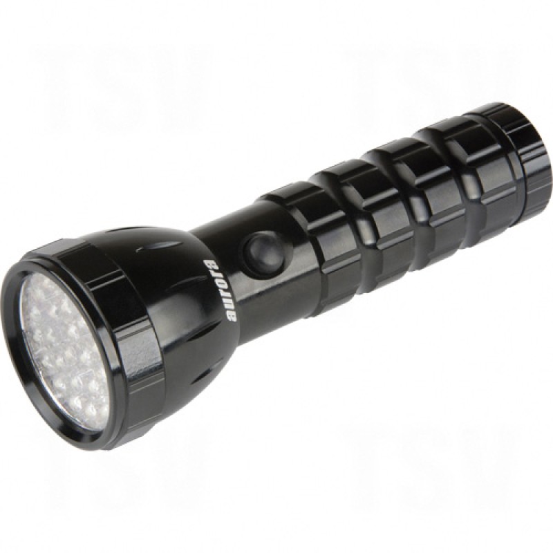 LED Flashlight Aluminum Black 35m Beam Distance