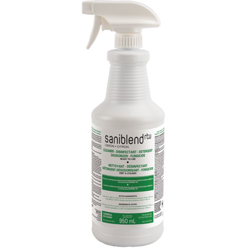 Safeblend Quaternary Disinfectant & Multi-Purpose Cleaner Trigger Bottle 950ml