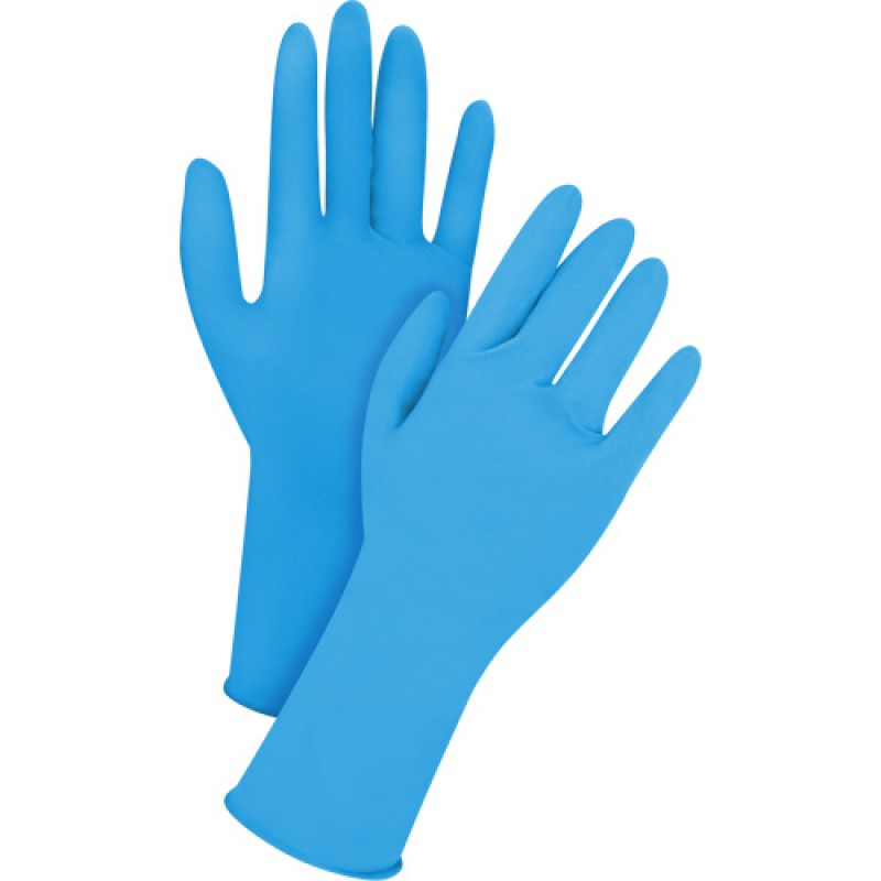 Disposable Gloves X-Large Latex 14-mil Powder-Free Blue