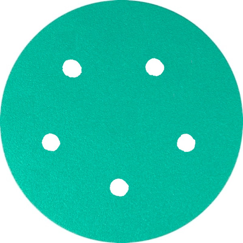 Sanding Disc 5" Diameter With 5 Holes Velcro FP77 Aluminum Oxide 800 Grit