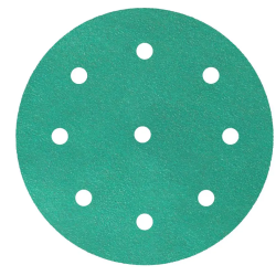 Sanding Disc 5" Diameter With 9 Holes Velcro FP77 Aluminum Oxide 1200 Grit