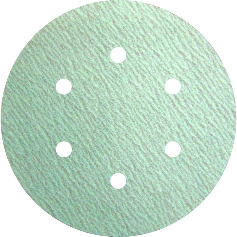 Sanding Disc 6" 6 Hole Pattern Velcro PS73 Specially Coated Aluminum Oxide 40 Grit Klingspor 301218