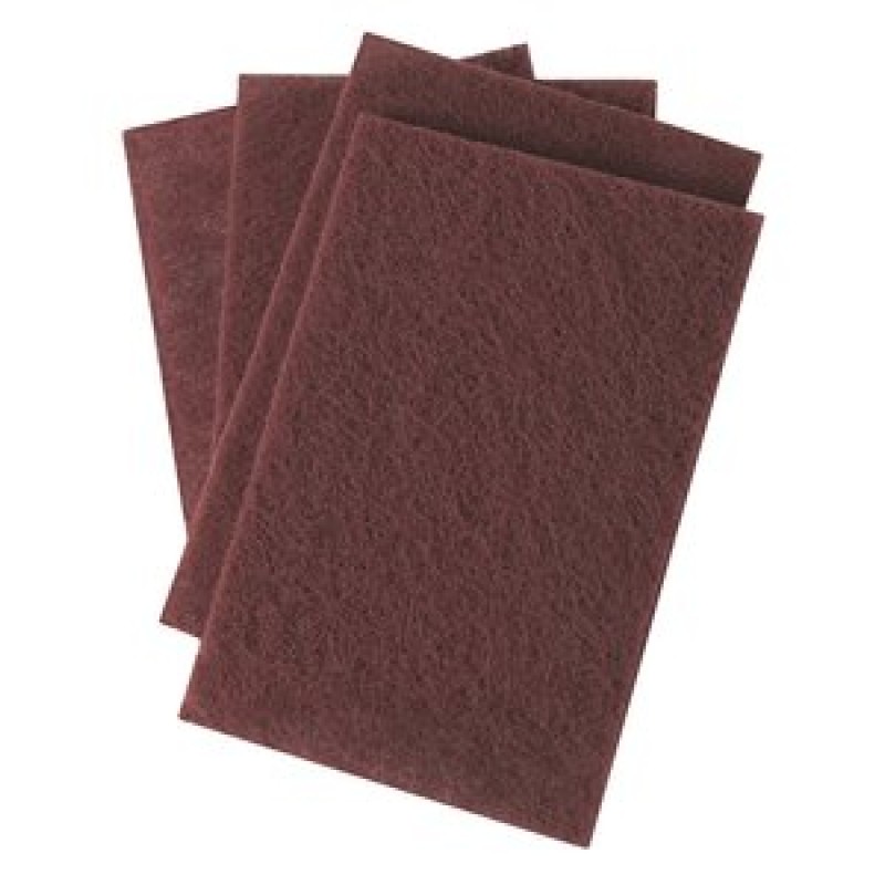 Hand Pad 6" Wide x 9" Long Maroon Very Fine Aluminum Oxide