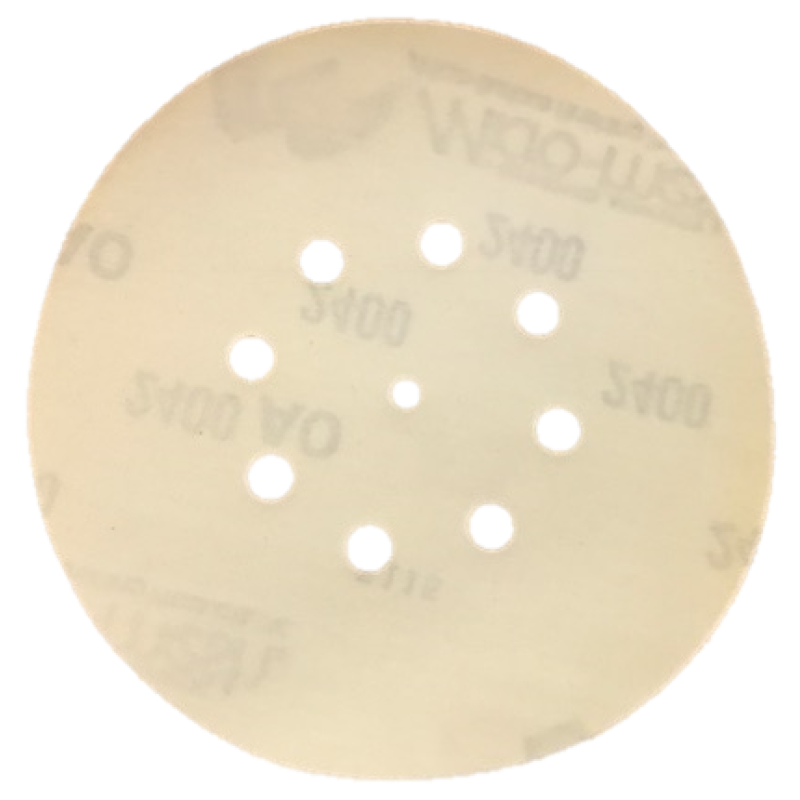 6" 8-Hole Velcro Aluminum Oxide 300 Grit Sanding Disc