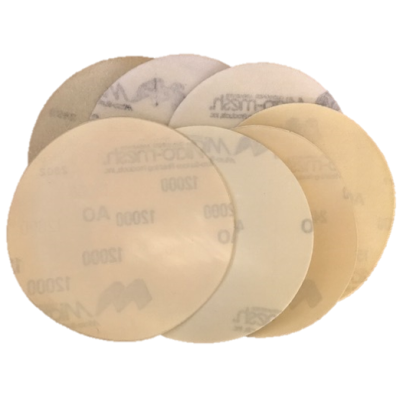 6" No Hole Velcro Aluminum Oxide 300 - 12,000 Grit Sanding Disc Finishing Kit