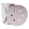Sanding Disc 6" Diameter 6 Hole Pattern PSA Sticky Back Premier Red Aluminum Oxide 180 Grit Carborundum 15312 6" Sticky Back 6 Hole