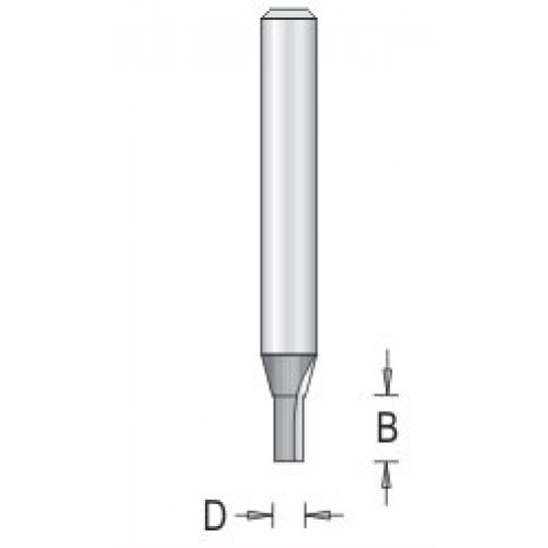 107R4-3M Straight Bit Plunge 2 Flute 3mm Diameter 5/16 Length 1/4 Shank