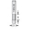 118R4-0B Flush Trim Bit 1 Flute 1/4" Diameter 3/8" Cutting Height 1/4" Shank Solid Carbide Bits