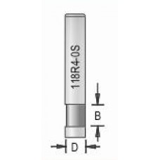 118R4-0S Short Pilot Flush Trim Bit 1/4" Diameter 1/4" Length 1/4" Shank Flush Trim Bits