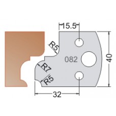 #082 40mm Knives For MPC Multi Profile Cutter (Set of 2) Dimar 3308240 Multi-Profile Cutters