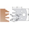 #124 40mm Knives For MPC Multi Profile Cutter (Set of 2) Dimar 3312440 Multi-Profile Cutters