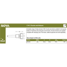Chuck Mk2  50mm X 60mm Er 32 Dimar N642005 C.N.C. Routing