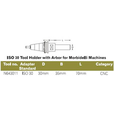 Chuck  Iso30  30mm X 35mm X 70mm Dimar N643011 C.N.C. Routing