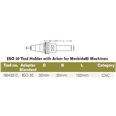 Chuck  Iso 30  30mm X 35mm X 100mm Dimar N643012 C.N.C. Routing