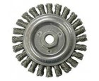 Wire Wheel 4-7/8" Diameter with 5/8-11 Arbour Hole .023 Gauge Stringer Bead Knotted (Stainless Steel)