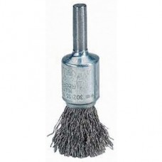 Wire End Brush 3/4" Diameter 1/4" Shank .014 Gauge Crimped (Stainless Steel) Wire Brushes - Hand & Mandrel Mount