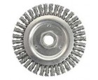 Wire Wheel 4-1/2" Diameter with 5/8-11 Arbour Hole .014 Gauge Roughneck Stringer Bead (Stainless Steel)