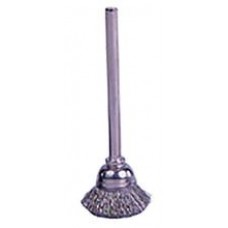 Mini Cup Brush 5/8" Diameter 1/8" Shank 0.005 Gauge (Stainless Steel) Wire Brushes - Hand & Mandrel Mount