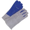 Blue-grey Welders Gloves With Kevlar Leather Gloves