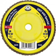 Flap Disc 4-1/2" Diameter 5/8-11 Arbour Hole SMT640 60 Grit Klingspor 207208 4-1/2" x 5/8-11 Flap Discs