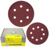 Sanding Disc 6" 6 Hole Pattern Velcro PS22K Aluminum Oxide 220 Grit Klingspor 100157 6" Velcro 6 Hole