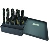 Drill Set 8 Piece 9/16 to 1" by 16ths Silver & Deming High Speed Steel Black & Gold Made In U.S.A. Drill Sets & Accessories